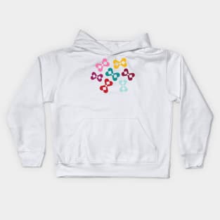 Love and joy, the season of love hearts pattern Kids Hoodie